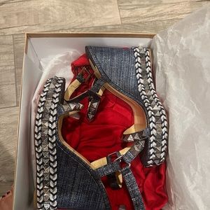 Louboutin wedge worn once